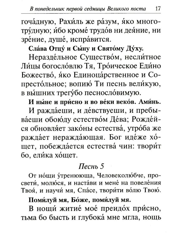 Избранные службы Великого поста. Великий покаянный канон святого Андрея Критского. Мариино стояние. Служба двенадцати страстных евангелий. Пассия