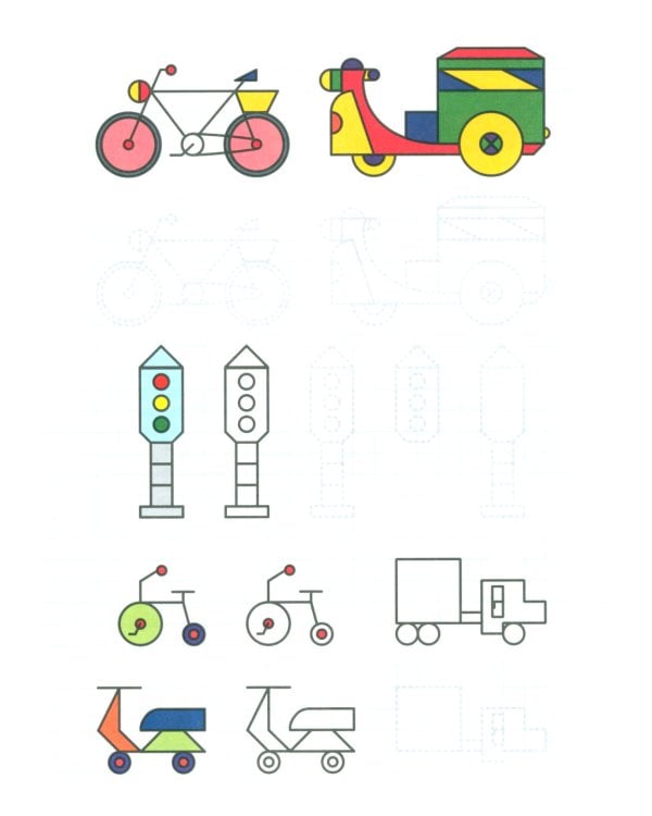 Готовим руку к письму. Транспорт. Прописи в клеточку (для детей 5-7 лет)
