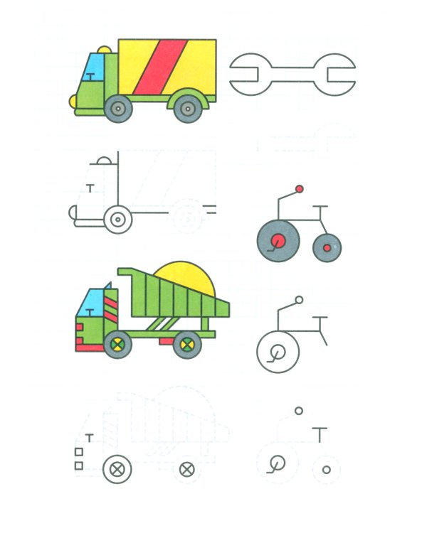 Готовим руку к письму. Транспорт. Прописи в клеточку (для детей 5-7 лет)
