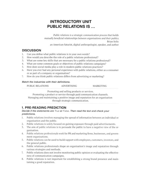 Английский язык. PR and Business. A Beginner s Guide. Учебное пособие. Уровень В1+/В2