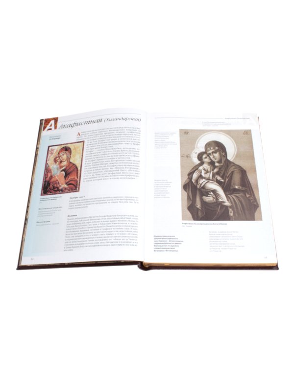 Чудотворные иконы Пресвятой Богородицы (кожа, вишневая, золот. обрез, тиснен.)