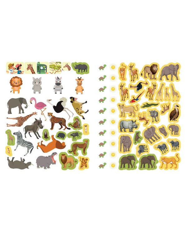 В саванне. 150 наклеек: обучающая книга-игра