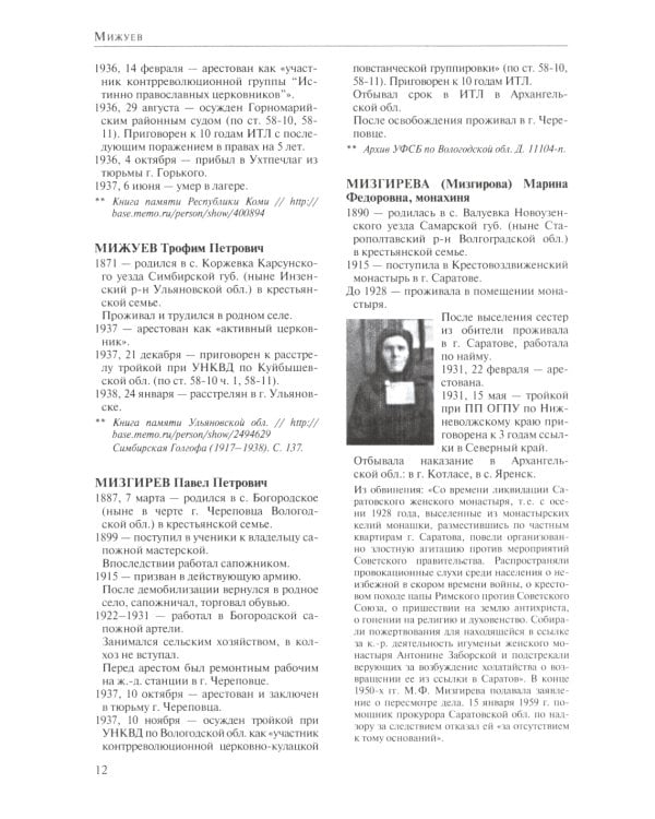 За Христа пострадавшие. Гонения на Русскую Православную Церковь. 1917-1956. Кн. 10: (М). В 2 т. Биографический справочник