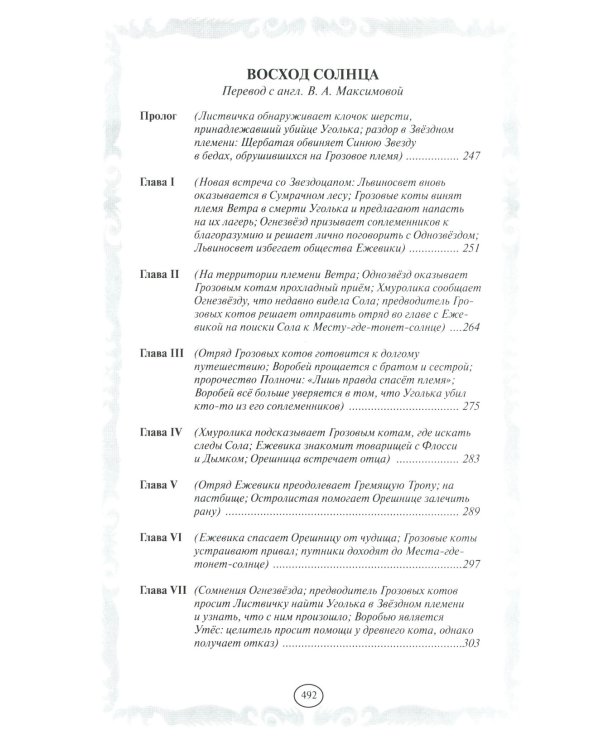 Коты-воители. Длинные тени. Восход солнца