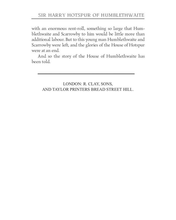 Sir Harry Hotspur of Humblethwaite: на англ.яз