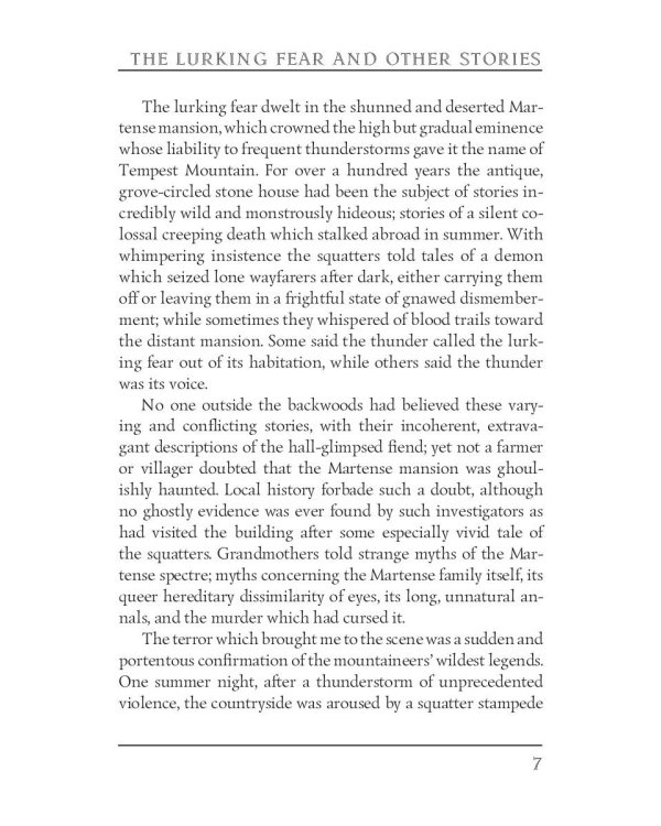 The Lurking Fear and Other Stories