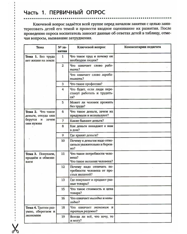 Педагогическая диагностика основ финансовой культуры дошкольников: пособие для работы с детьми 5-7 лет