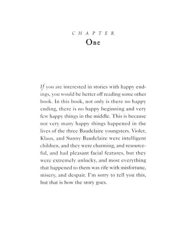 A Series of Unfortunate Events Book 1: The Bad Beginning