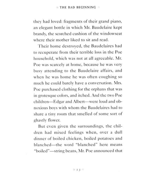 A Series of Unfortunate Events Book 1: The Bad Beginning