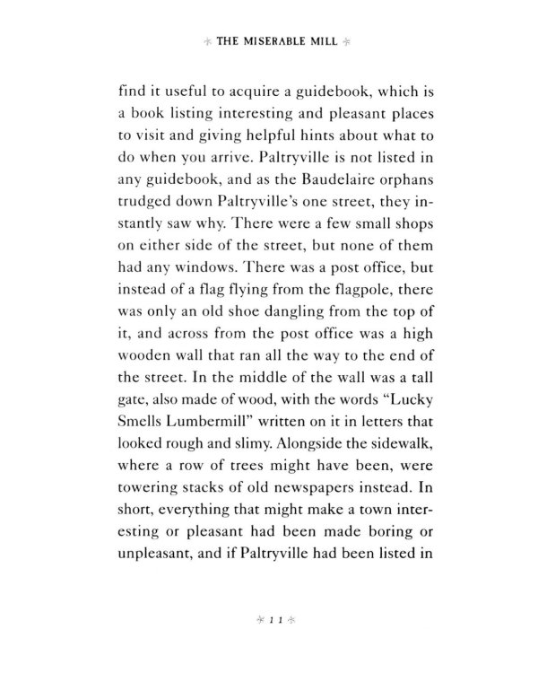 A Series of Unfortunate Events Book 4: The Miserable Mill