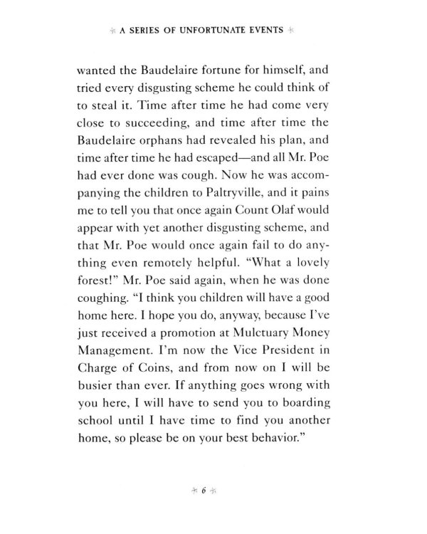 A Series of Unfortunate Events Book 4: The Miserable Mill