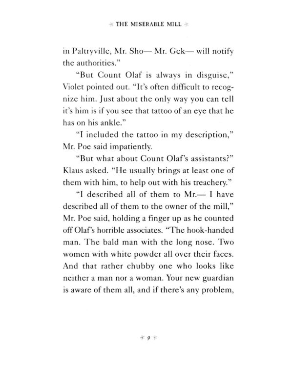 A Series of Unfortunate Events Book 4: The Miserable Mill