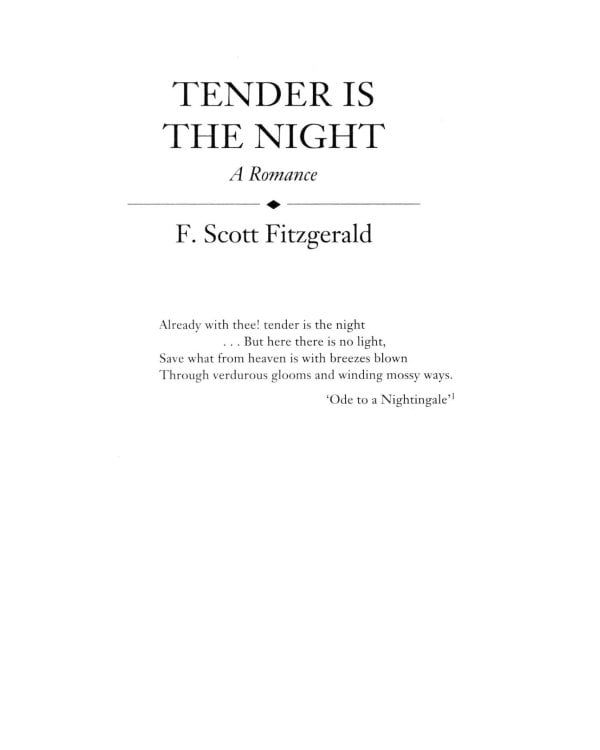 Tender is the Night & The Last Tycoon