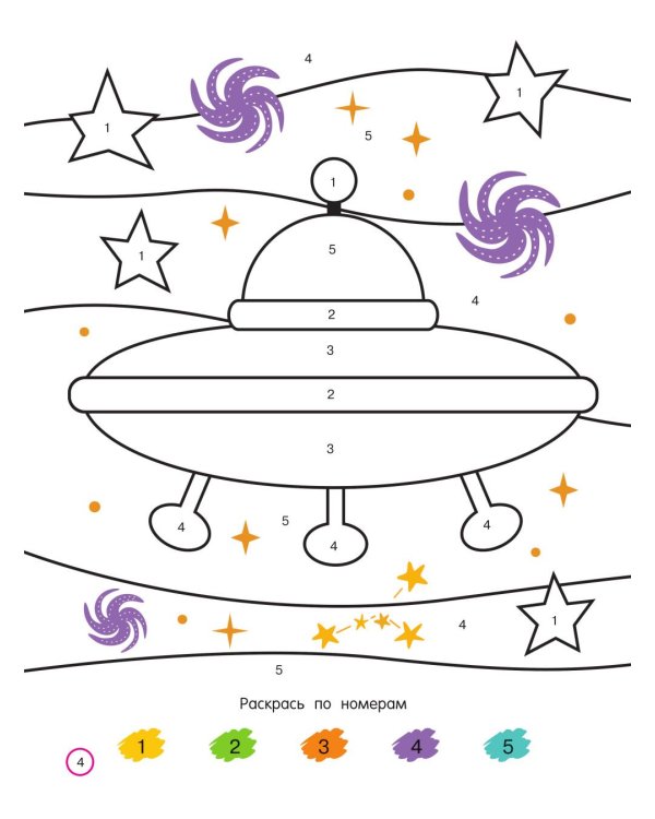 Первая раскраска по номерам