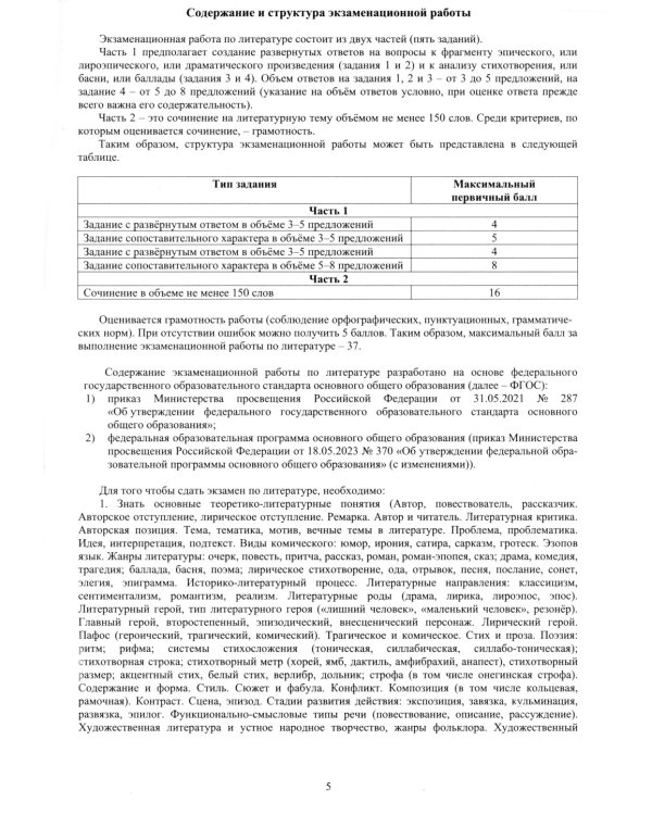 Литература. ОГЭ 2025. Готовимся к итоговой аттестации: Учебное пособие