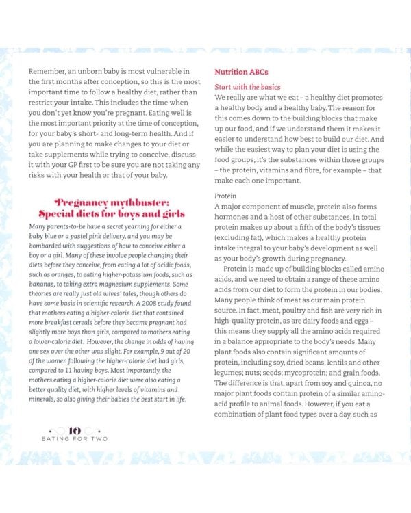 Eating for Two. The complete guide to nutrition during pregnancy and beyond