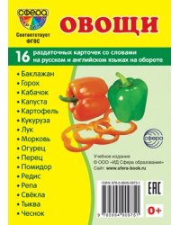 Дем. картинки СУПЕР Овощи.16 раздаточных карточек с текстом на обороте учебно-методическое пособие с комплектом демонстрационного материала 63х87 мм, познавательное и речевое развитие
