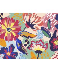 Набор для раскрашивания по номерам Яркие цветы, 24 цвета: краски акриловые на водной основе 24 штуки, холст c контурным рисунком (нетканый материал), на подрамнике из МДФ, кисти 3 штуки, контрольный лист со схемой / 40x50x1,6см арт.88125