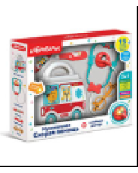 Музыкальная Скорая помощь с набором доктора комплект из 5 предметов: машинка-чемоданчик, красный шп