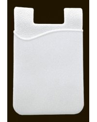 Футляр для карточек Белый из силиконового полимера, с клеевым креплением 9,4x6,8см арт.79928