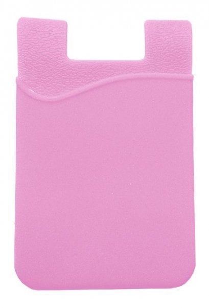Футляр для карточек Бледно розовый из силиконового полимера, с клеевым креплением 9,4x6,8см арт.79920