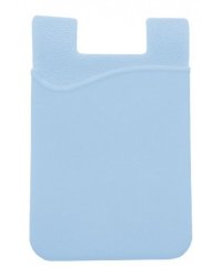 Футляр для карточек Голубой из силиконового полимера, с клеевым креплением 9,4x6,8см арт.79931