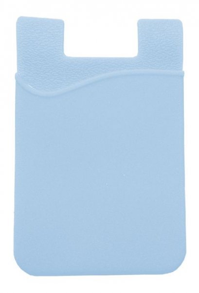 Футляр для карточек Голубой из силиконового полимера, с клеевым креплением 9,4x6,8см арт.79931