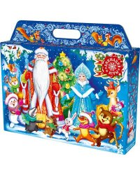 Новогодний подарок в чемоданчике ЗОДИАК для девочки 20 предметов: 8 книг, 2 комплекта украшений, 5 фигурок, 2 набора наклеек, грамота, письмо Деду Морозу