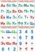Комплект познавательных мини-плакатов. Русский алфавит с названиями букв и цифры - разрезной 4 листа А4+