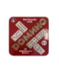 Игра деревянная Домино жестяная коробочка