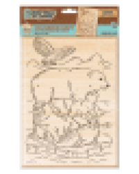 Выжигание. Доска для выжигания 1 шт Жители Арктики А4 европодвес