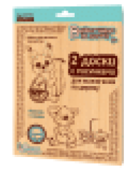 Выжигание. Доски для выжигания 2 шт Белочка и мышка блистер