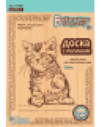 Выжигание. Доски для выжигания 2 шт Котик блистер