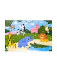 Пазлы на подложке. Зоопарк