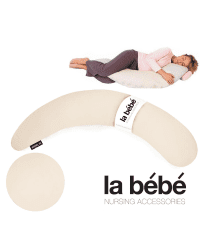La Bebe™ Moon Maternity Pillow Art.12607 Light Beige Большая подушка для беременных с наполнителем из Memory Foam (особенно мягкий и тихий наполнитель) 185cm