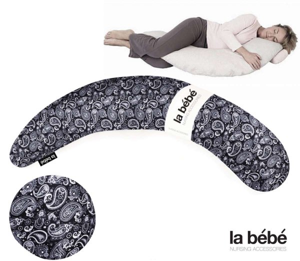 La Bebe™ Moon Maternity Pillow Art.92070 EOriental Dark Blue Большая подушка для беременных с наполнителем из Memory Foam (особенно мягкий и тихий), 185 см