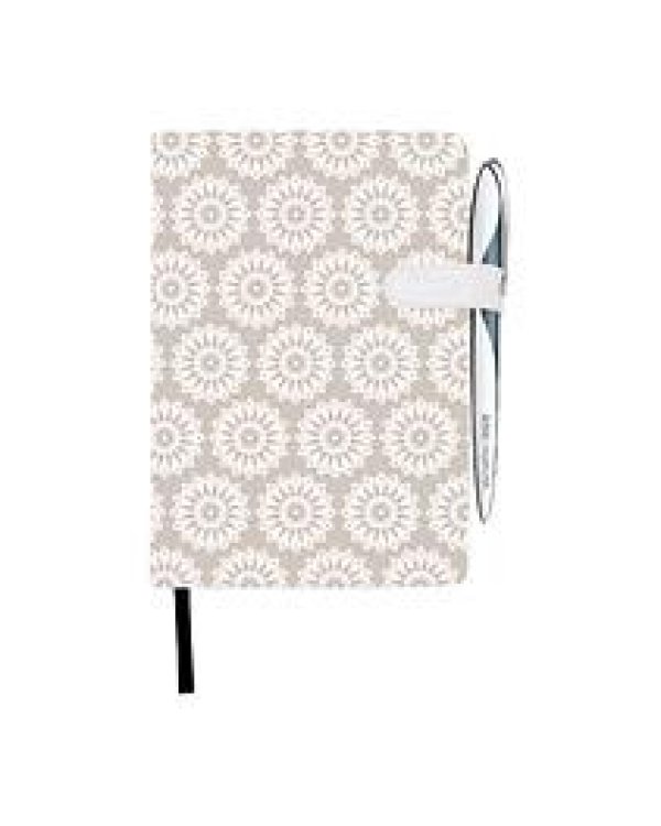 Блок A5 / 96 līn.ar magnētu.Pelēkas цветы