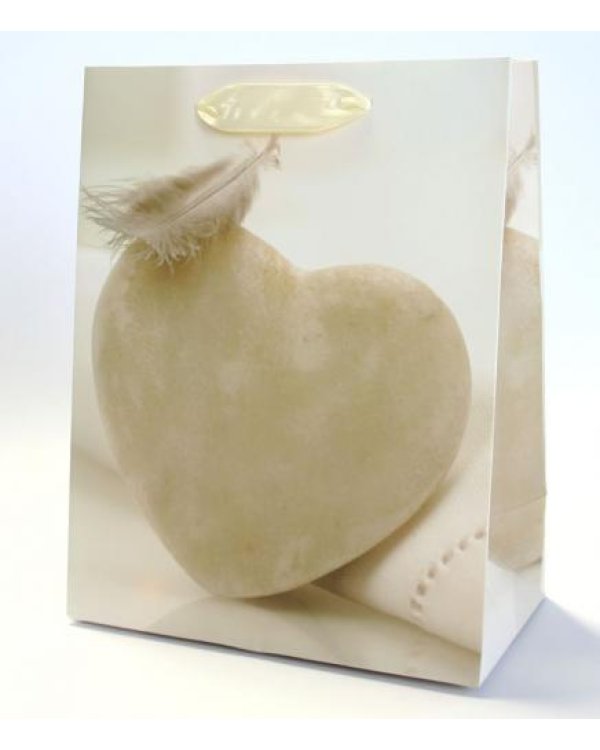 Подарочный пакет 18 23 см Камень сердца