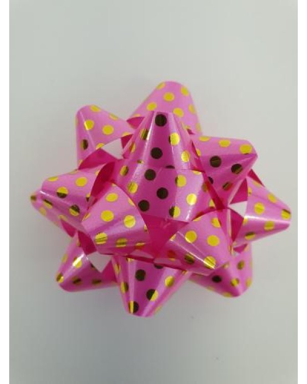 Бант  для  подарка 5 см  в  горошек   