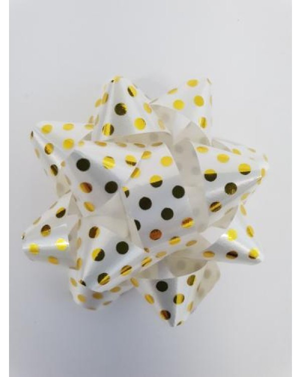 Бант  для  подарка 5 см  в  горошек   