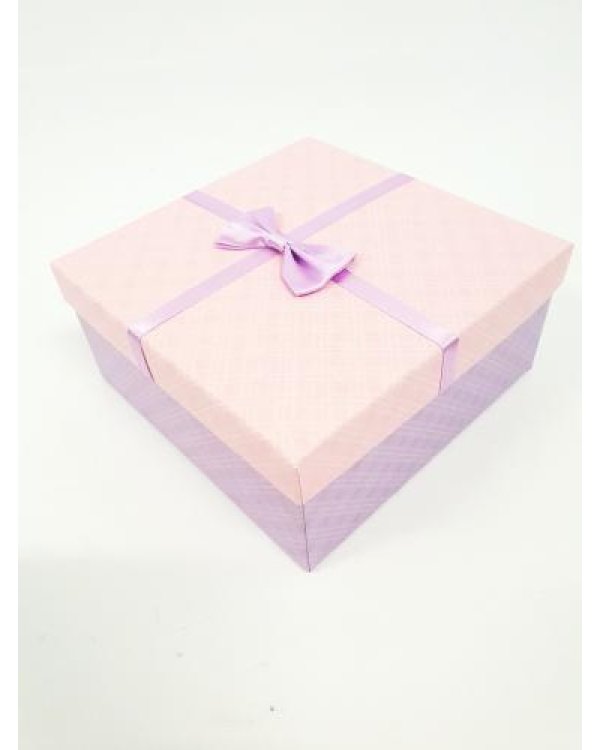 Подарочная коробка 19x19cm фиолетовый / розовый
