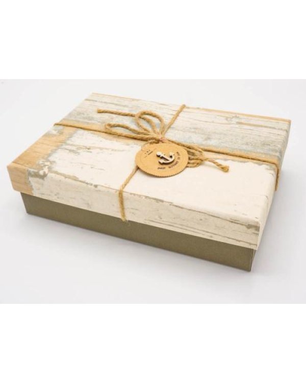 Подарочная коробка дерево яркого 24,5 17 6,5