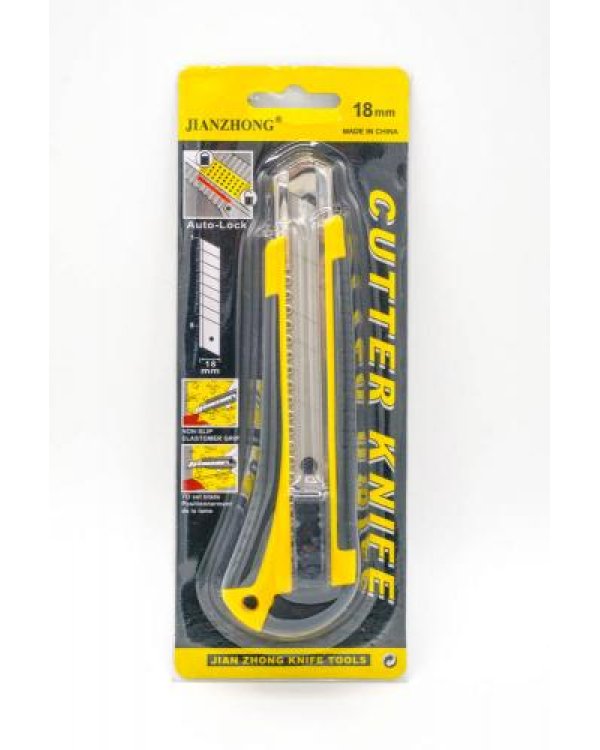 Канцелярский нож 18мм с gum.rokturi