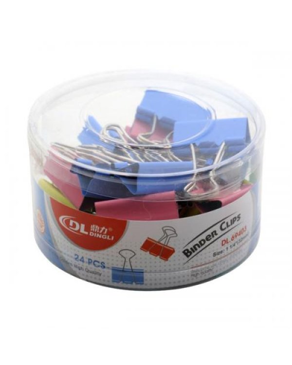Клипсы DL 32 мм цветные (24)