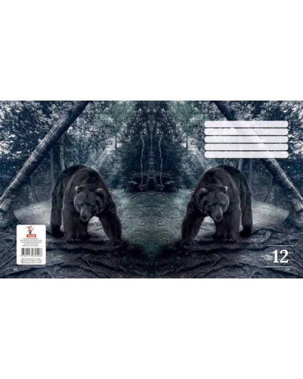 Тетрадь 12 стр. в  полоску