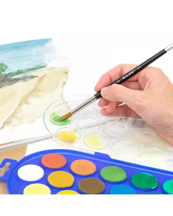 Akvareļkrāsas ar otu  Milan