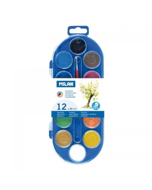 Akvareļkrāsas ar otu  Milan