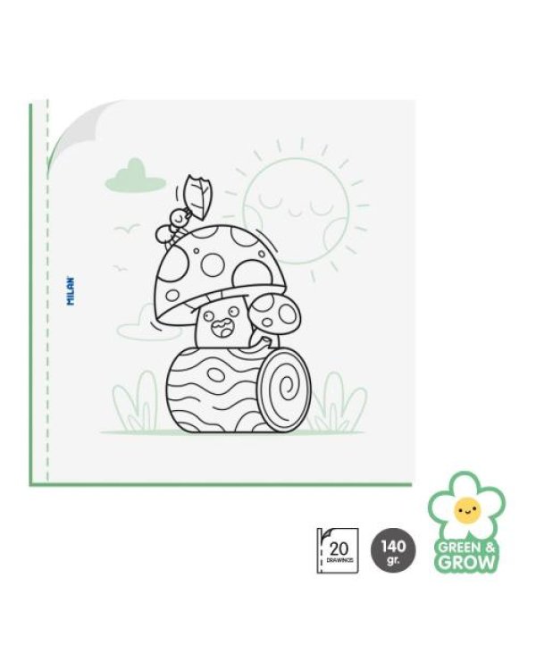 Krāsojamā grāmata GREEN & GROW 20lp