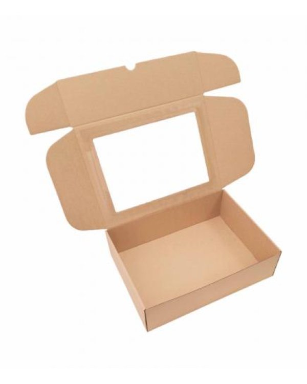 Mikrogofras kaste ar logu 34x25x10cm