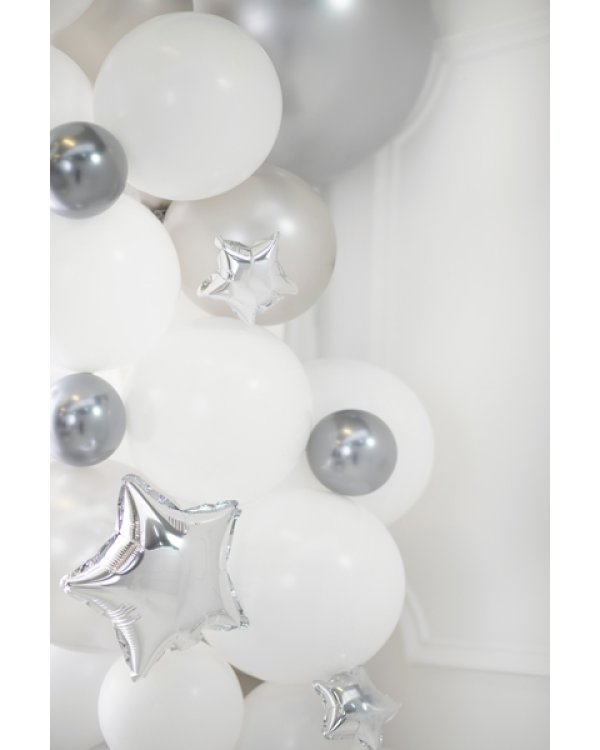 Glossy Balloons 12 cm, dark silver (1 pkt / 50 pc.)